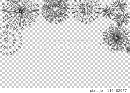 花火の線画ポストカード 116482977