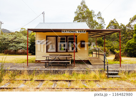 National Park Train Station in Tasmania Australia 116482980