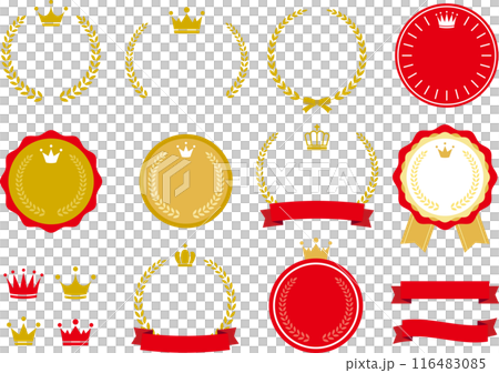 皇冠和絲帶排名框架 116483085