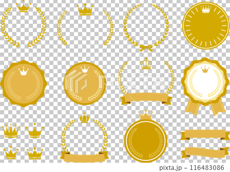 皇冠和絲帶排名框架 116483086