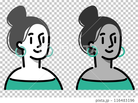 Simple woman icon 116483196