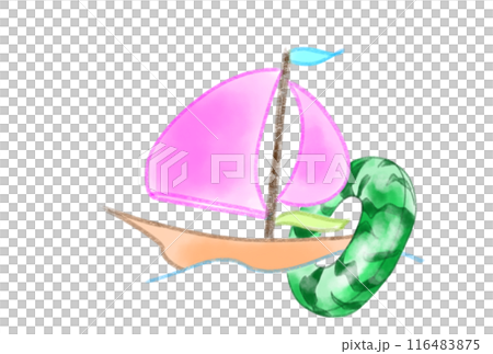 Floating ring on a yacht 116483875