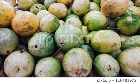 Pile of tropical fruit displayed for sale 116483972