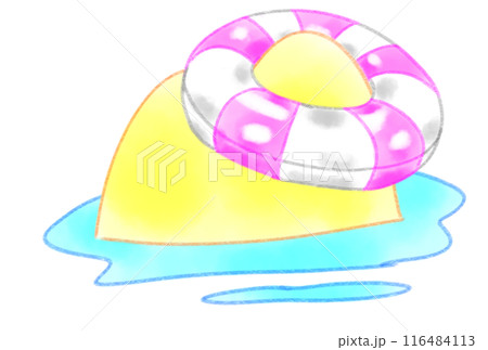 島に掛かる浮き輪 島に掛かる浮き輪 116484113