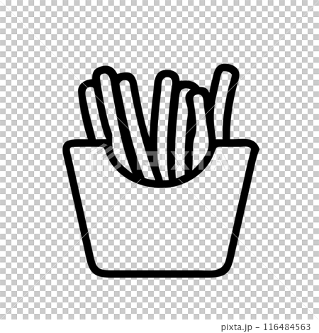 black french fries icon 116484563