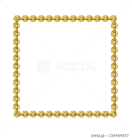 Vintage square frame, gold chain, isolated. Empty copy space for paintings, mirrors or photo. Vintage simple frame. Golden style decorative squared border, jewel deco art object. Png Vintage square frame, gold chain, isolated. Empty copy space for paintings, mirrors or photo. Vintage simple frame. Golden style decorative squared border, jewel deco art object. Png 116484857