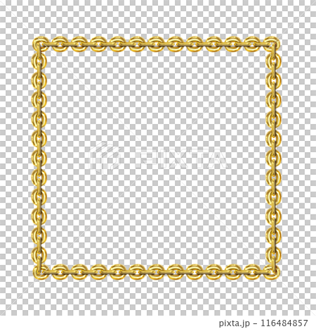 Vintage square frame, gold chain, isolated. Empty copy space for paintings, mirrors or photo. Vintage simple frame. Golden style decorative squared border, jewel deco art object. Png Vintage square frame, gold chain, isolated. Empty copy space for paintings, mirrors or photo. Vintage simple frame. Golden style decorative squared border, jewel deco art object. Png 116484857