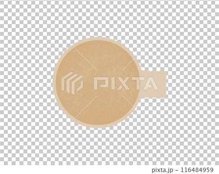 從上面看米色杯子裡的歐蕾咖啡的手繪水彩插圖 從上面看米色杯子裡的歐蕾咖啡的手繪水彩插圖 116484959