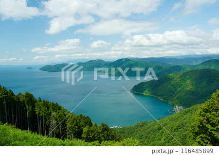 山上から見る奥琵琶湖の風景　【賤ヶ岳】 116485899