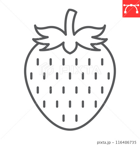 Strawberry line icon, fresh and fruit, strawberry vector icon, vector graphics, editable stroke outline sign, eps 10 Strawberry line icon, fresh and fruit, strawberry vector icon, vector graphics, editable stroke outline sign, eps 10 116486735