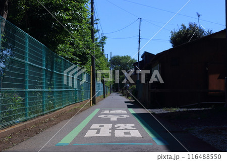 通学路を示す道路標記 116488550