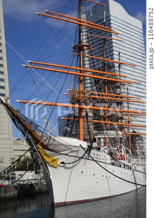 横浜係留展示される初代日本丸-1 横浜係留展示される初代日本丸-1 116488752