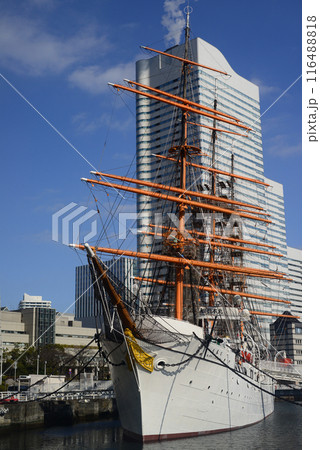 横浜係留展示される初代日本丸-2 横浜係留展示される初代日本丸-2 116488818