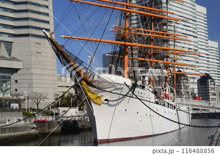 横浜係留展示される初代日本丸-3 横浜係留展示される初代日本丸-3 116488856