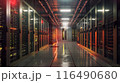 最新のハイテクデータセンターの内部 116490680
