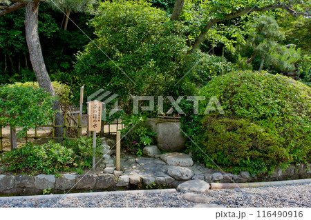 松江藩主　松平家の墓所　茶の湯の水　月照時　 116490916