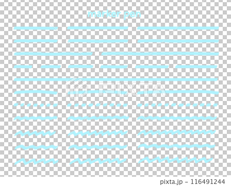 簡單可愛的手繪線標記套裝 116491244