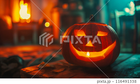 ハロウィン・カボチャののコンセプト素材 116491338