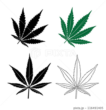 Marijuana leaf icon Marijuana leaf icon 116491405
