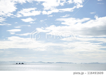 瀬戸内海の風景、青空 瀬戸内海の風景、青空 116491609