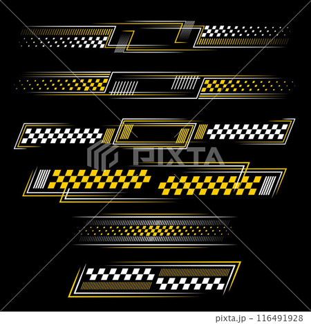 Racing sport white and yellow decals Racing sport white and yellow decals 116491928
