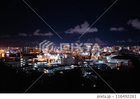 沖縄県那覇市の夜景（がじゃんびら公園） 116492261