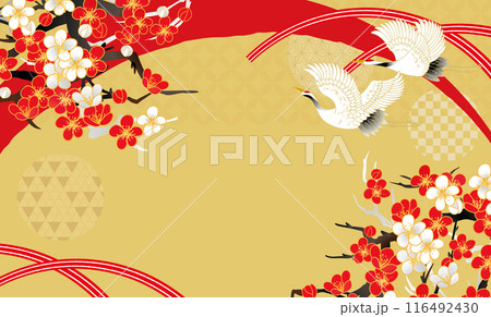 美しい和柄背景素材　年賀素材 116492430