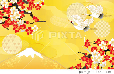 美しい和柄背景素材　年賀素材 116492436