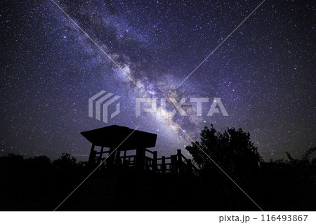 《高知県》叶崎展望台と天の川と星空 116493867
