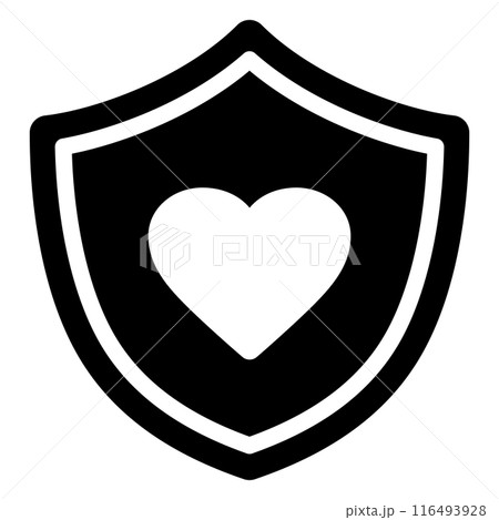 盾とハートのアイコン 116493928