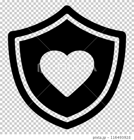 盾とハートのアイコン 116493928
