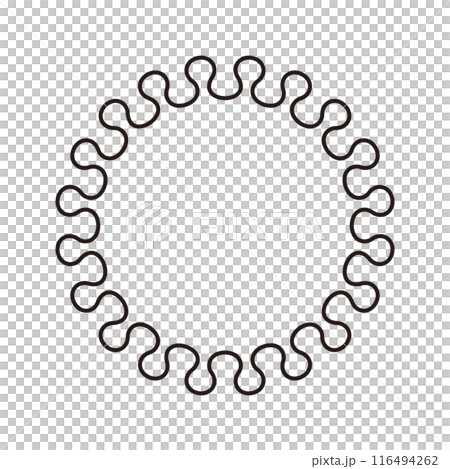 ウイルスのベクターイラスト素材(線画、塗りなし、透過) ウイルスのベクターイラスト素材(線画、塗りなし、透過) 116494262