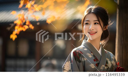 着物を着た女性 着物を着た女性 116495339