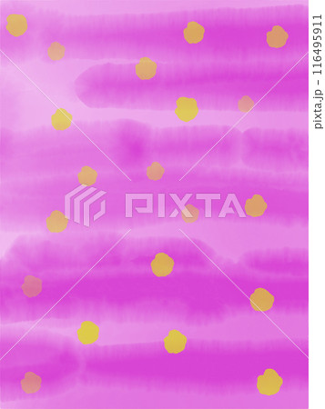 イラスト素材: ピンク色背景の黄色い水玉 イラスト素材: ピンク色背景の黄色い水玉 116495911
