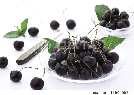 アメリカンチェリー （ 白背景 ） 116496629