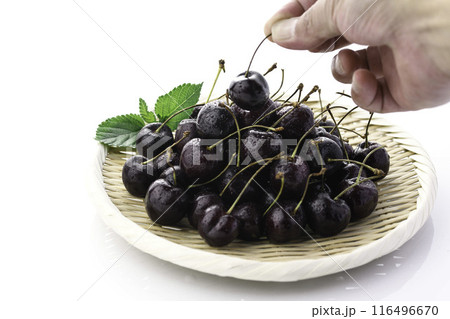 アメリカンチェリー （ 白背景 ） 116496670