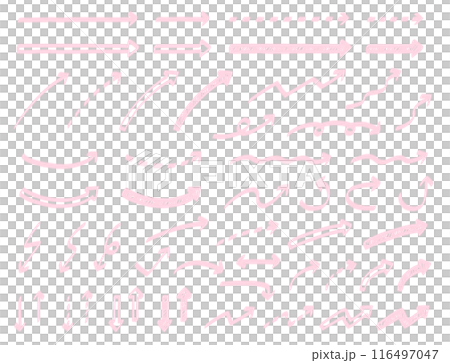 簡單可愛的手繪箭頭標記套裝 簡單可愛的手繪箭頭標記套裝 116497047