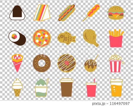 快餐食品圖示 set_color 116497097