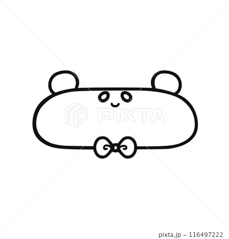 ゆるかわパンダ・線画 116497222