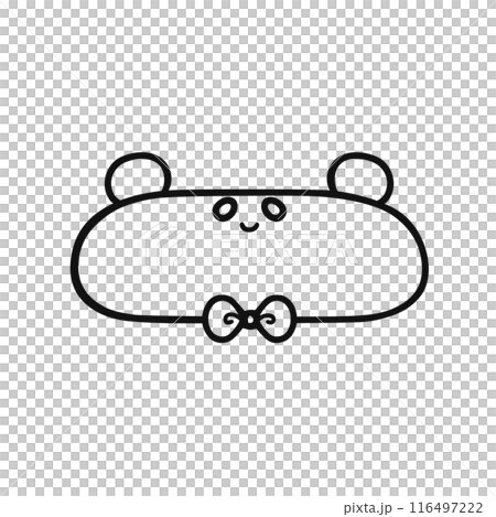 ゆるかわパンダ・線画 116497222