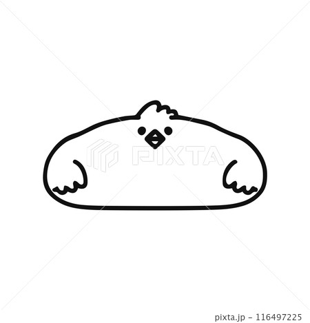 ゆるかわトリ・線画 116497225