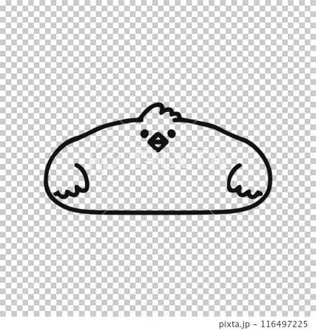 ゆるかわトリ・線画 116497225