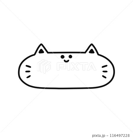 ゆるかわ猫・線画 116497228