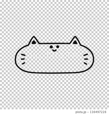 ゆるかわ猫・線画 116497228