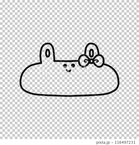 ゆるかわウサギ・線画 116497231