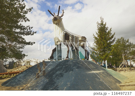 Unusual playground in Randers tropical zoo, Denmark 116497237