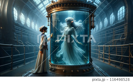 青いドレスの女性 青いドレスの女性 116498528