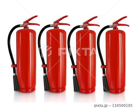 Fire extinguisher on white background Fire extinguisher on white background 116500185