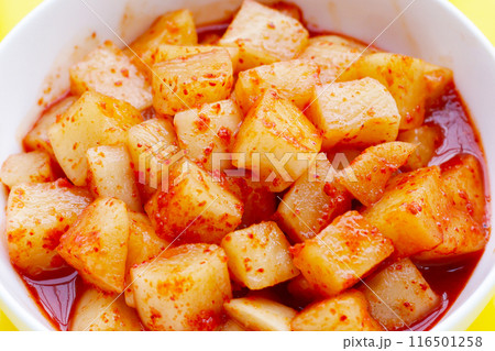 Daikon Kimchi. Tasty and spicy 116501258