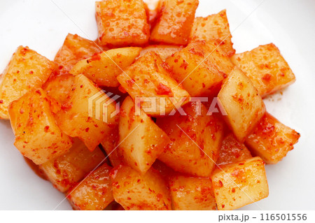 Daikon Kimchi. Tasty and spicy 116501556